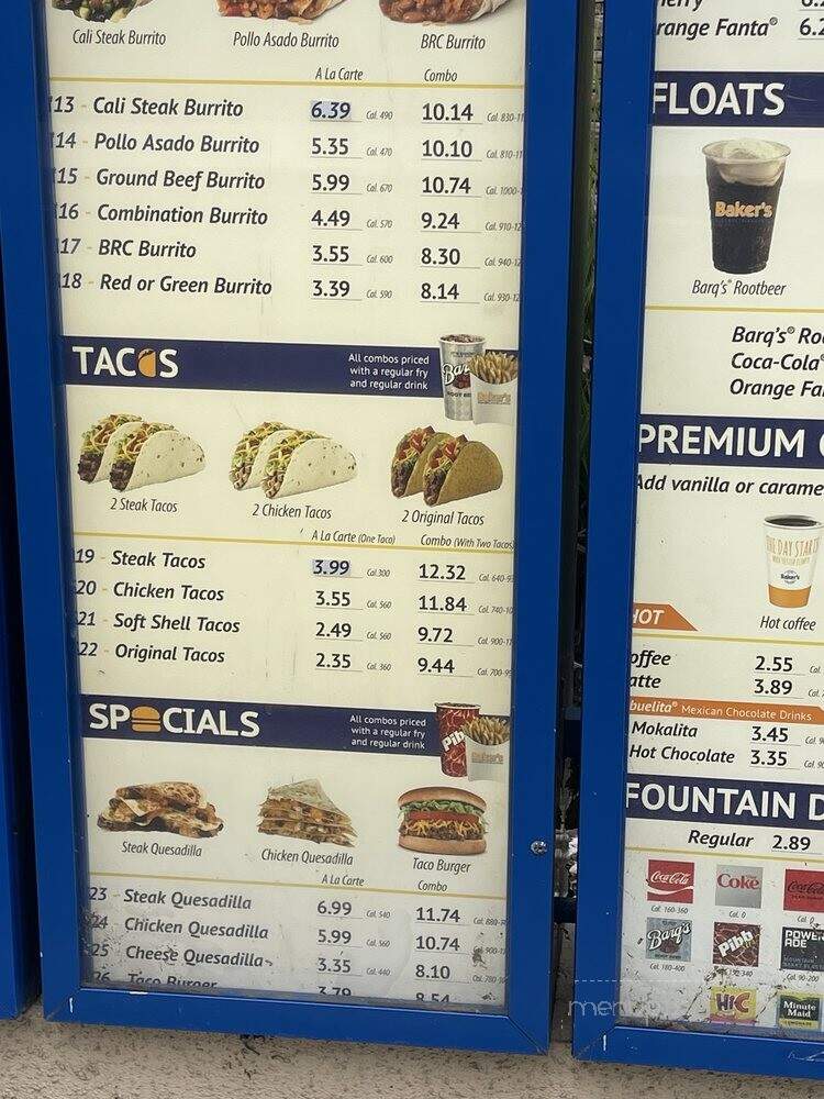 Baker's Drive-Thru - Rancho Cucamonga, CA menu_pic