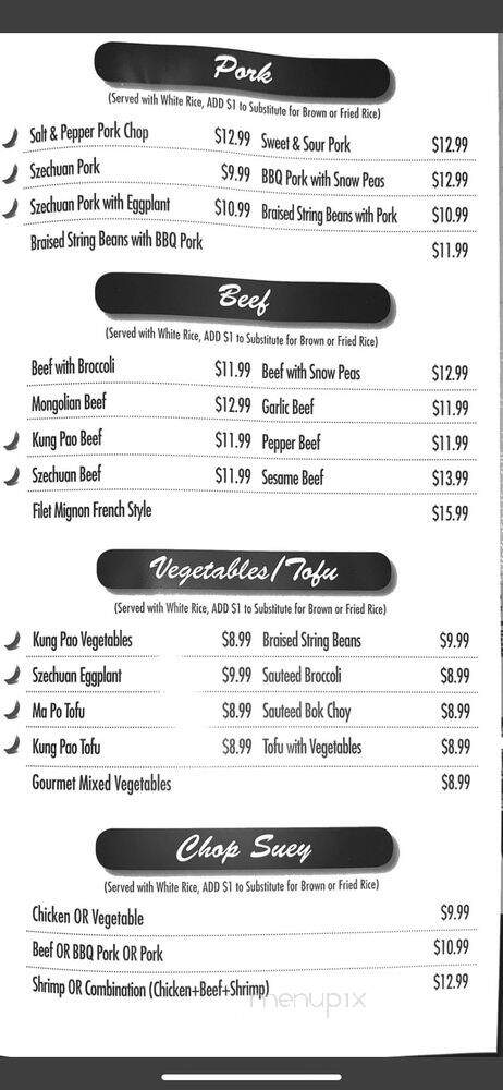Red Lantern Chinese Cuisine - Glendora, CA menu_pic