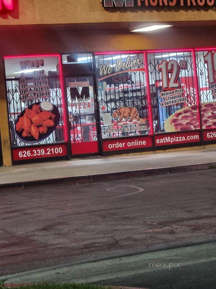 Monstrous Pizza - Covina, CA menu_pic