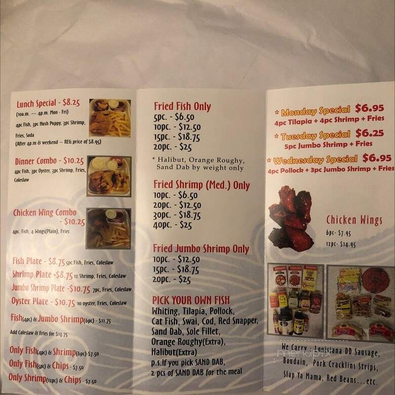 Pomona Fish Market - Pomona, CA menu_pic