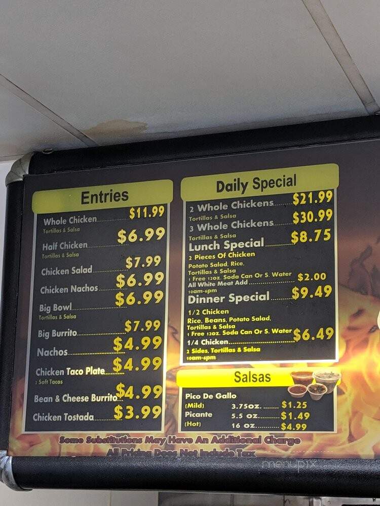 Juan's Rotisserie Pollo - La Puente, CA menu_pic