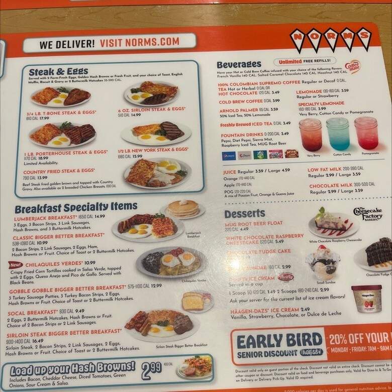 Norm's Restaurant - West Covina, CA menu_pic