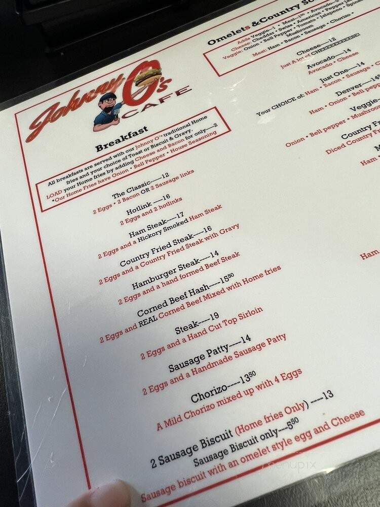 Johnny O's Cafe - Rancho Cucamonga, CA menu_pic