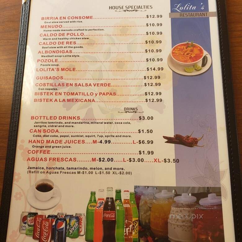 Lolita's Restaurant - Baldwin Park, CA menu_pic