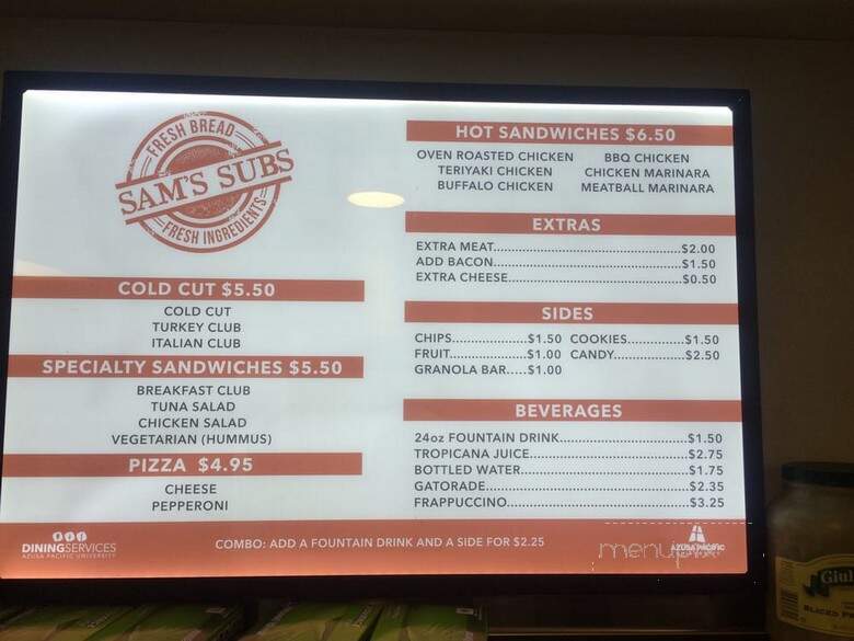 Sam's Subs - Azusa, CA menu_pic