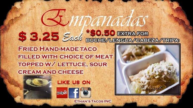 Ethans Tacos - La Puente, CA menu_pic