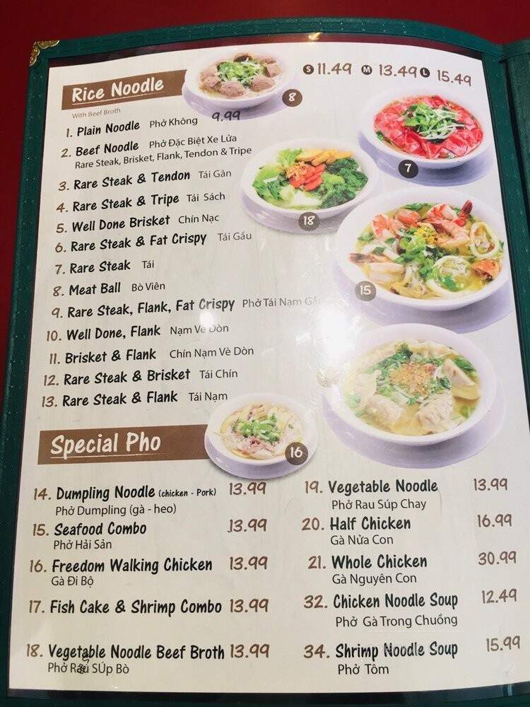 Pho Hanoi - West Covina, CA menu_pic