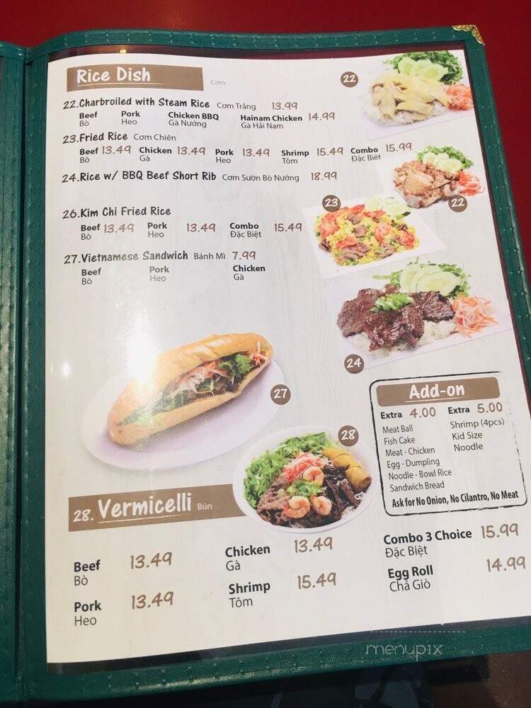 Pho Hanoi - West Covina, CA menu_pic