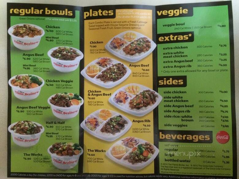 Flame Broiler - Ontario, CA menu_pic