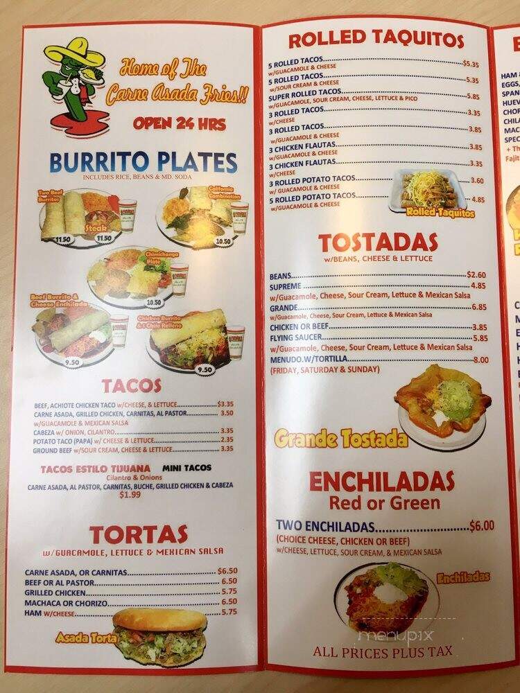 Santana's Mexican Food - Pomona, CA menu_pic