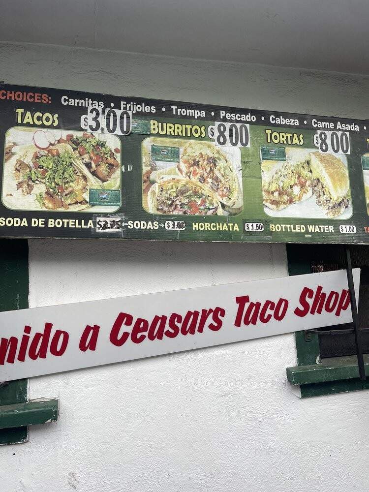 Cesars Taco Shop - National City, CA menu_pic