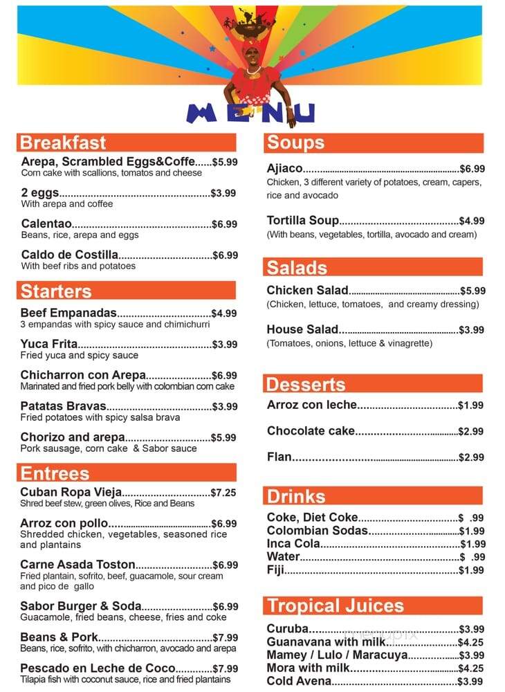 Sabor Food - Chula Vista, CA menu_pic