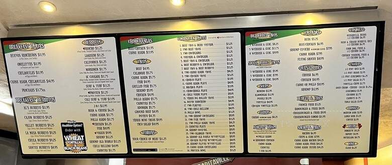 Albert's Fresh Mexican Food - La Mesa, CA menu_pic