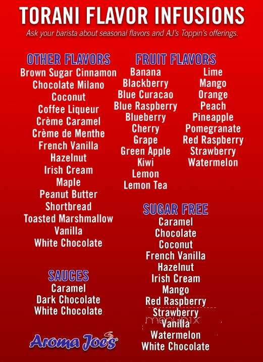 Aroma Joe's - Rochester, NH menu_pic