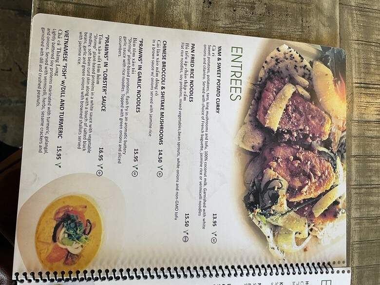 The PurpleMint Vegetarian Bistro - San Diego, CA menu_pic