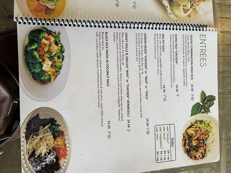 The PurpleMint Vegetarian Bistro - San Diego, CA menu_pic
