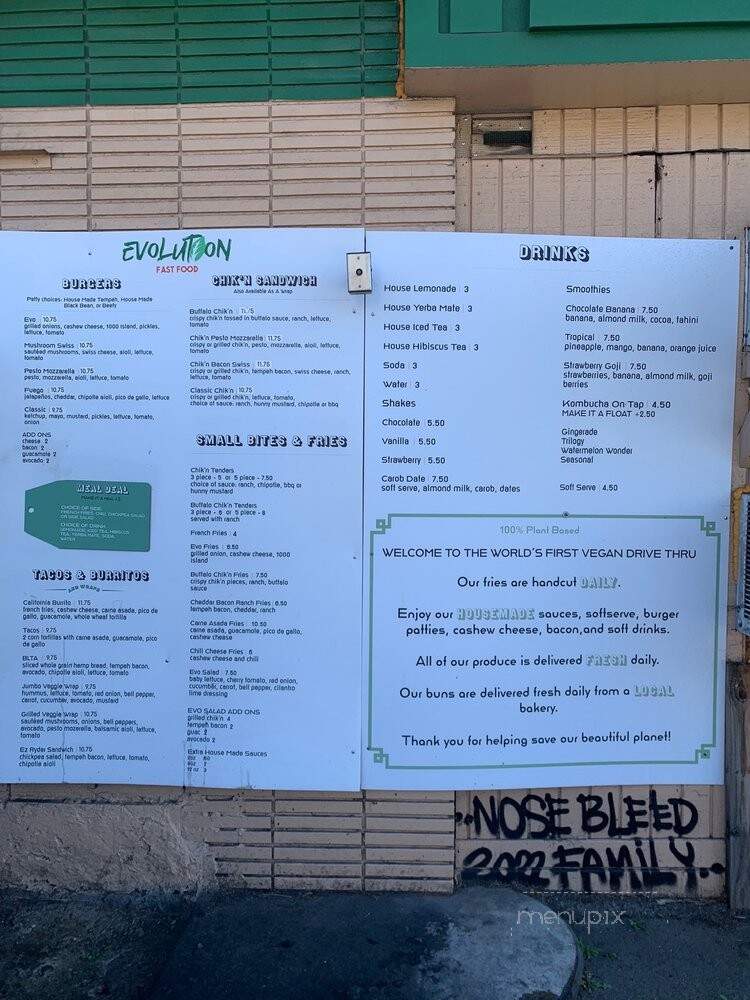 Evolution Fast Food - San Diego, CA menu_pic