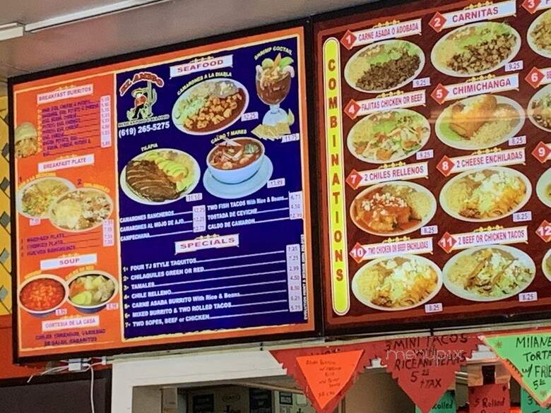 El Amigo Mexican and Seafood - San Diego, CA menu_pic