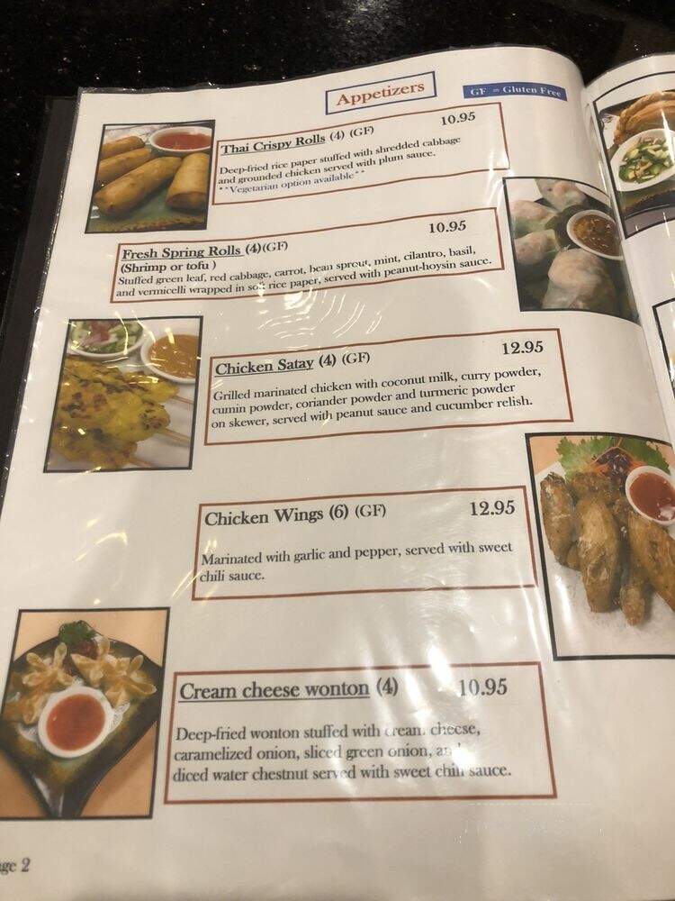 Savory Thai - Oceanside, CA menu_pic