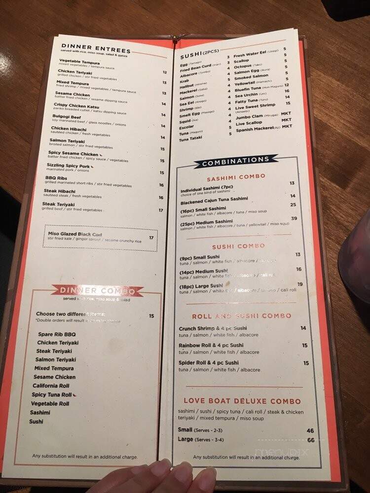 Big Bang Sushi - San Diego, CA menu_pic