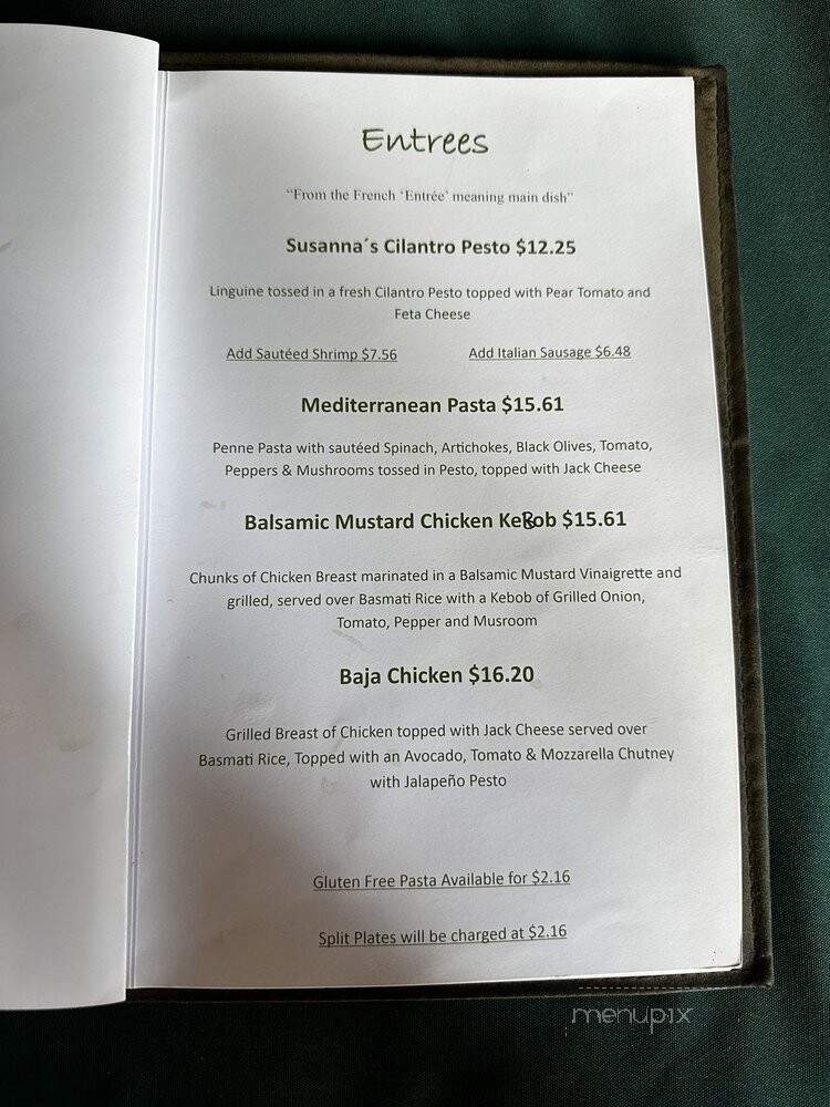 Susanna's - San Diego, CA menu_pic