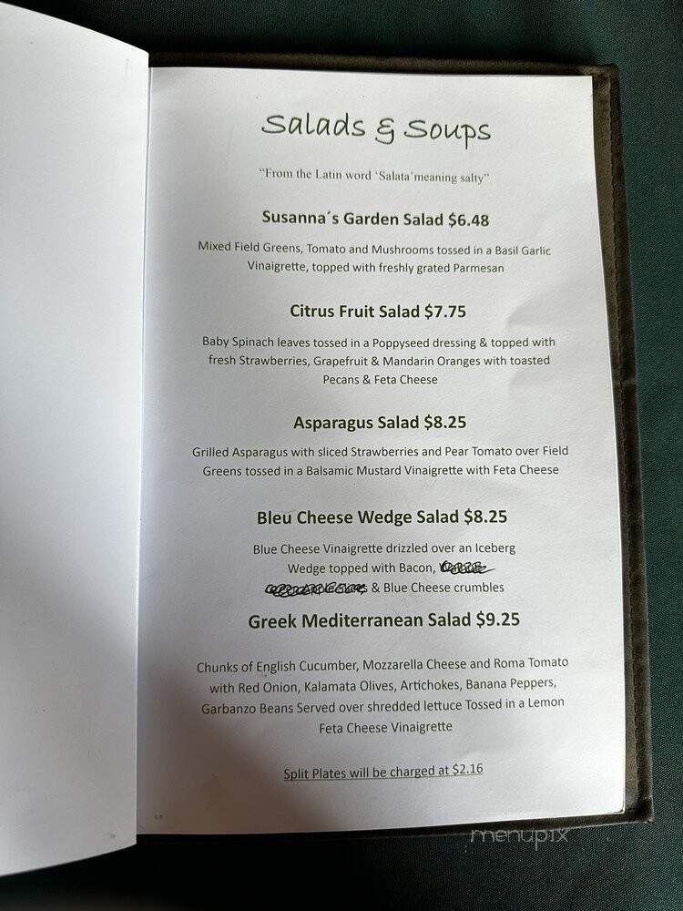 Susanna's - San Diego, CA menu_pic