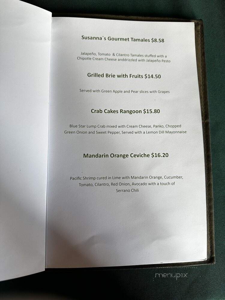 Susanna's - San Diego, CA menu_pic