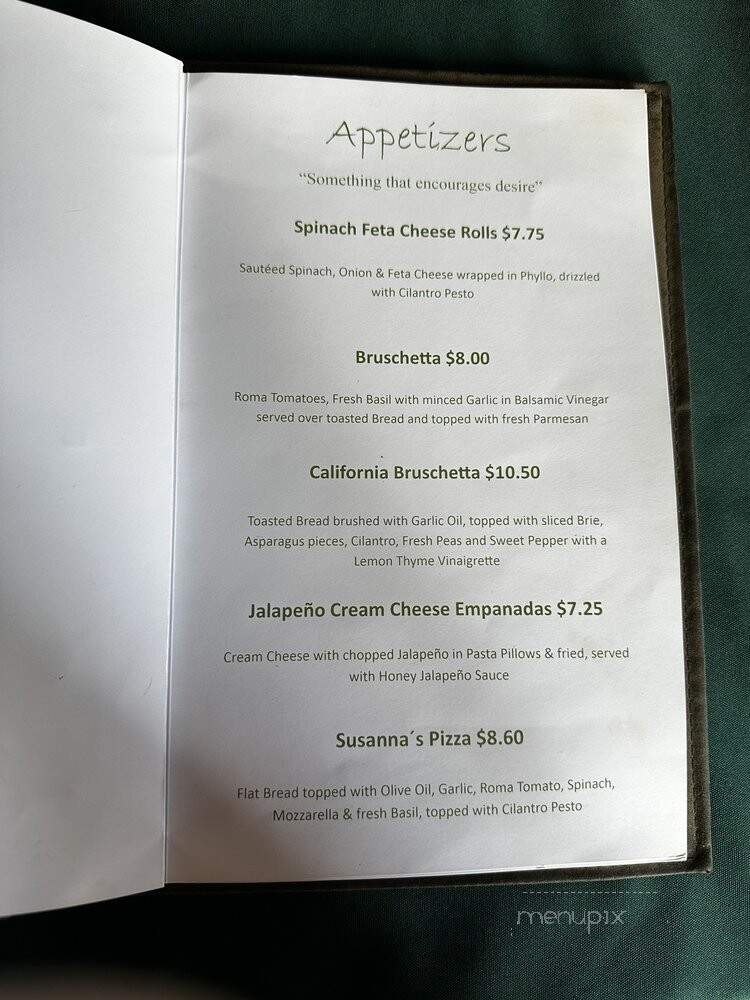 Susanna's - San Diego, CA menu_pic