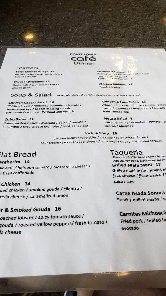 Bayside Bar - San Diego, CA menu_pic