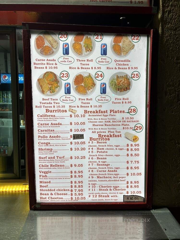 Ramiro's Taco Shop - San Diego, CA menu_pic