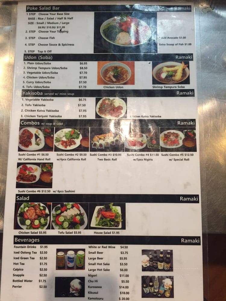 Ramaki - San Diego, CA menu_pic