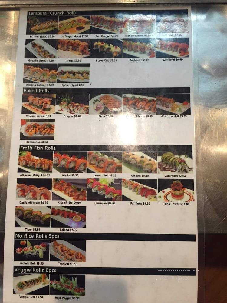Ramaki - San Diego, CA menu_pic