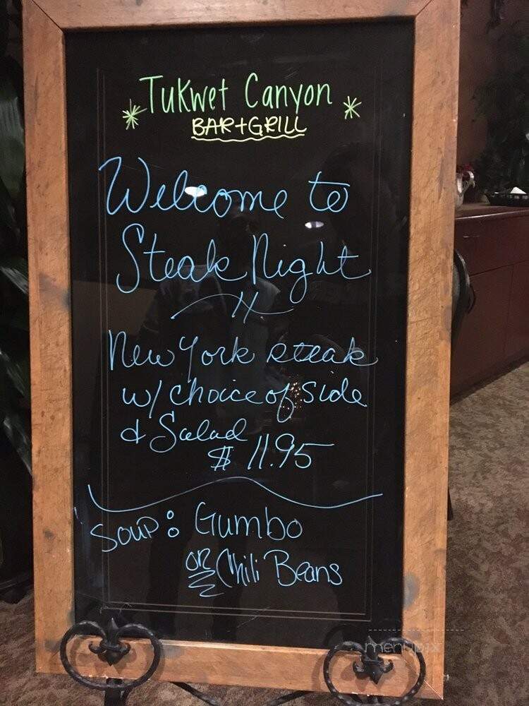 Tukwet Canyon Bar and Grill - Beaumont, CA menu_pic