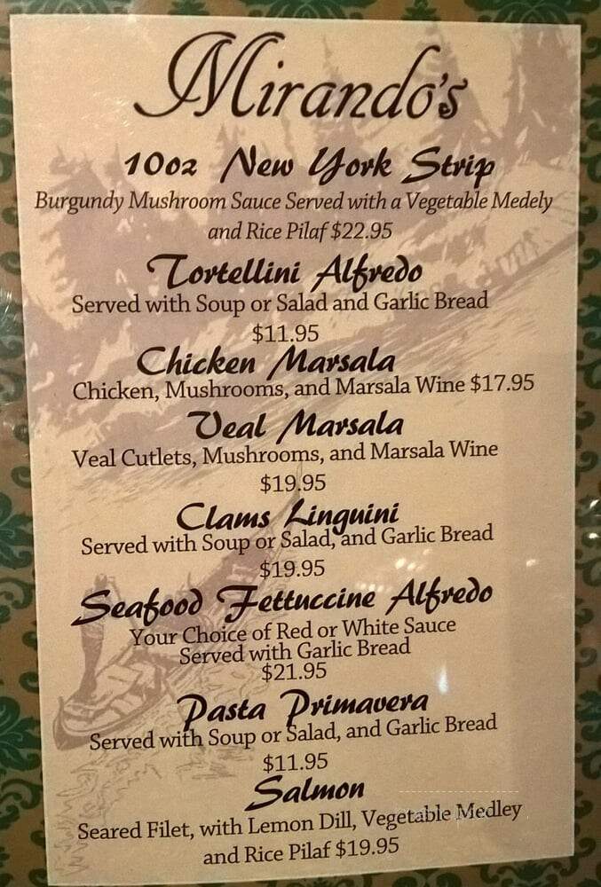 Mirando's Lakeside - Big Bear Lake, CA menu_pic
