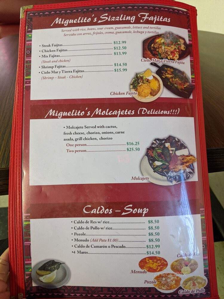 Miguelitos Family Restaurant - Adelanto, CA menu_pic