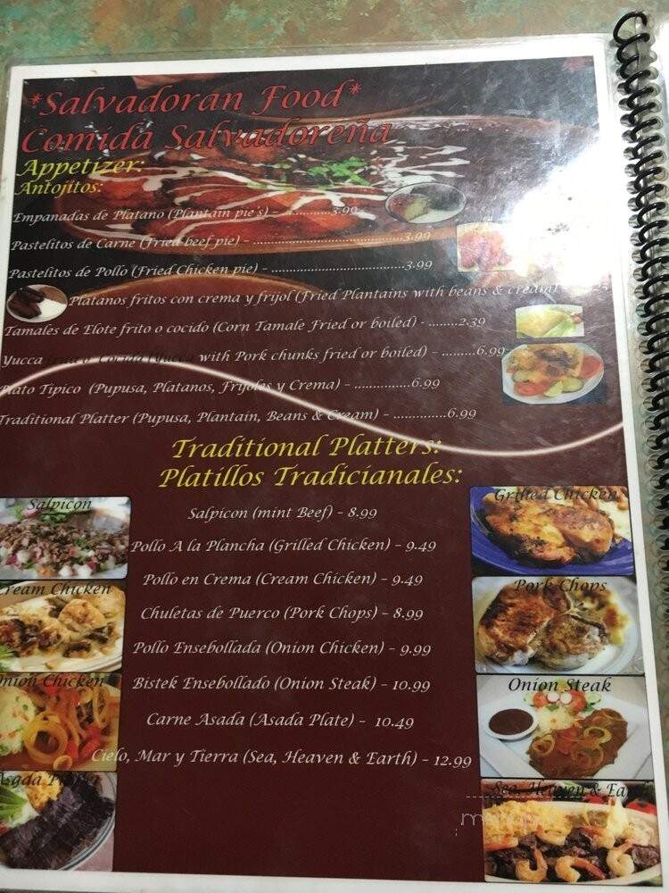 El Paraiso Salvadoreno - San Bernardino, CA menu_pic
