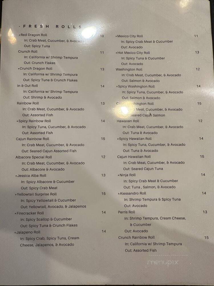 Amagi Sushi - Riverside, CA menu_pic