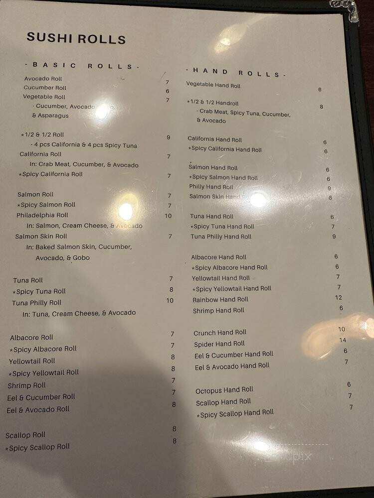 Amagi Sushi - Riverside, CA menu_pic