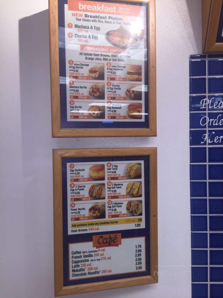 Baker's Drive-Thru - Riverside, CA menu_pic