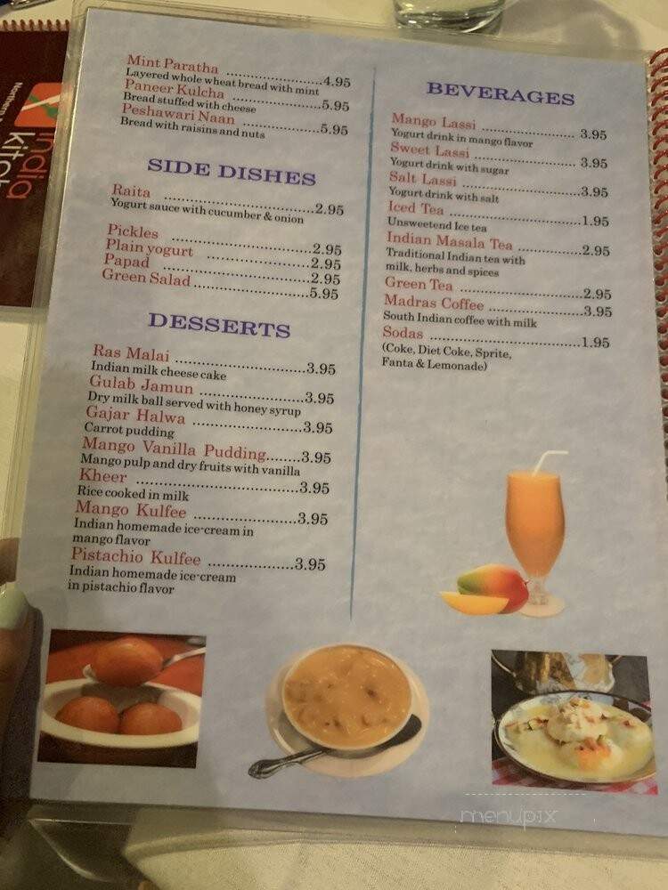 India Gate Restaurant - Tustin, CA menu_pic