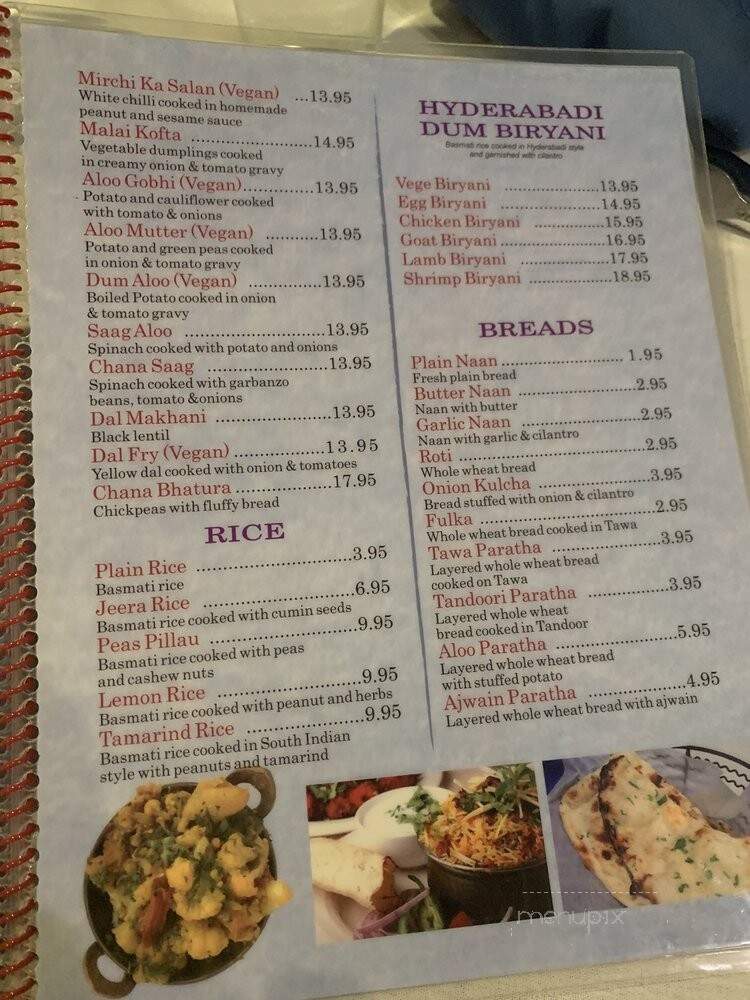 India Gate Restaurant - Tustin, CA menu_pic
