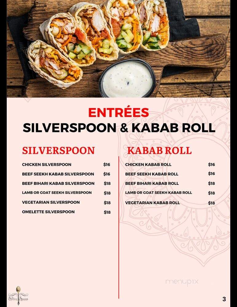 SilverSpoon Wrap 'N' Roll - Tustin, CA menu_pic