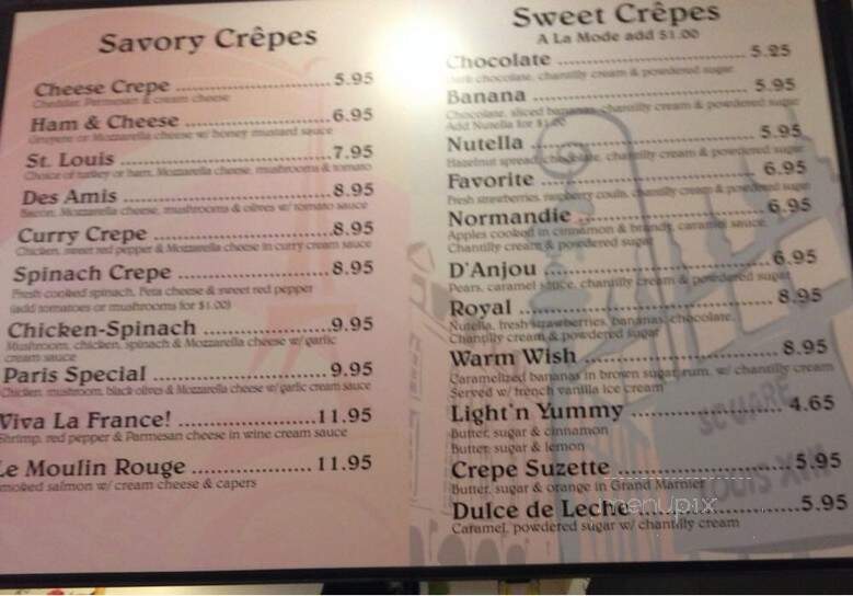 Crepes De Paris - Mission Viejo, CA menu_pic
