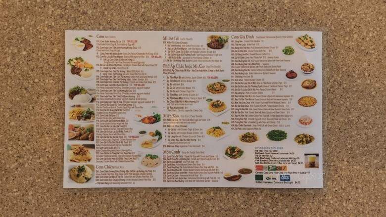 Pho Quang Trung - Garden Grove, CA menu_pic