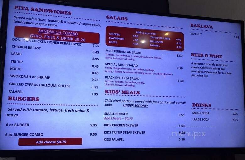 Skewers Fresh Mediterranean Grill - Laguna Niguel, CA menu_pic