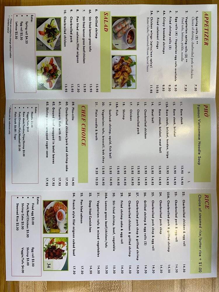 My Pho - Orange, CA menu_pic
