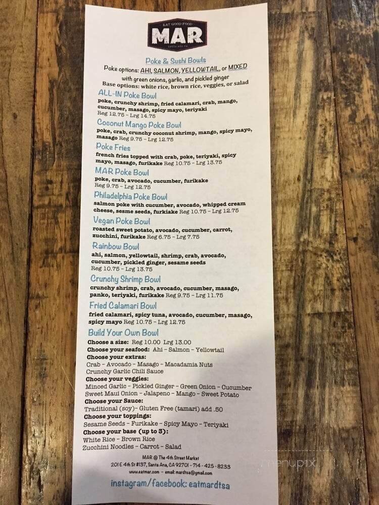 MAR - Santa Ana, CA menu_pic