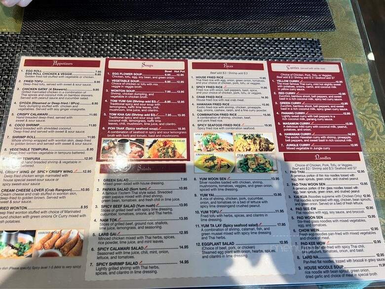 Bangkok Spice - Anaheim, CA menu_pic
