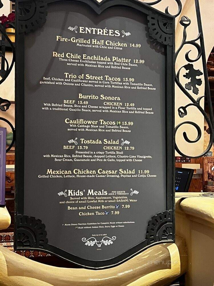 Rancho del Zocalo Restaurante - Anaheim, CA menu_pic