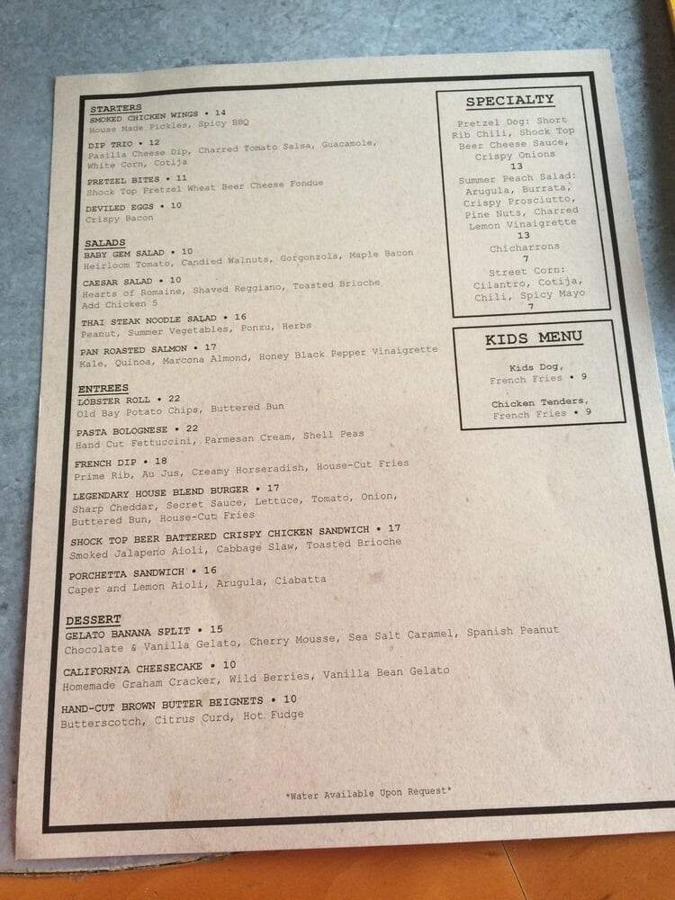 Knothole Club - Anaheim, CA menu_pic